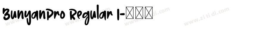 BunyanPro Regular I字体转换